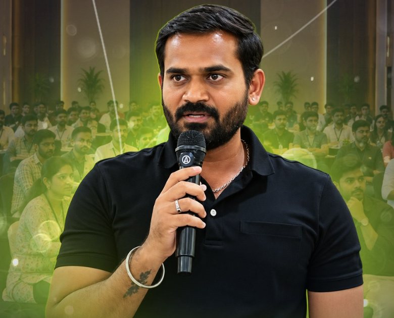 Founder on stage